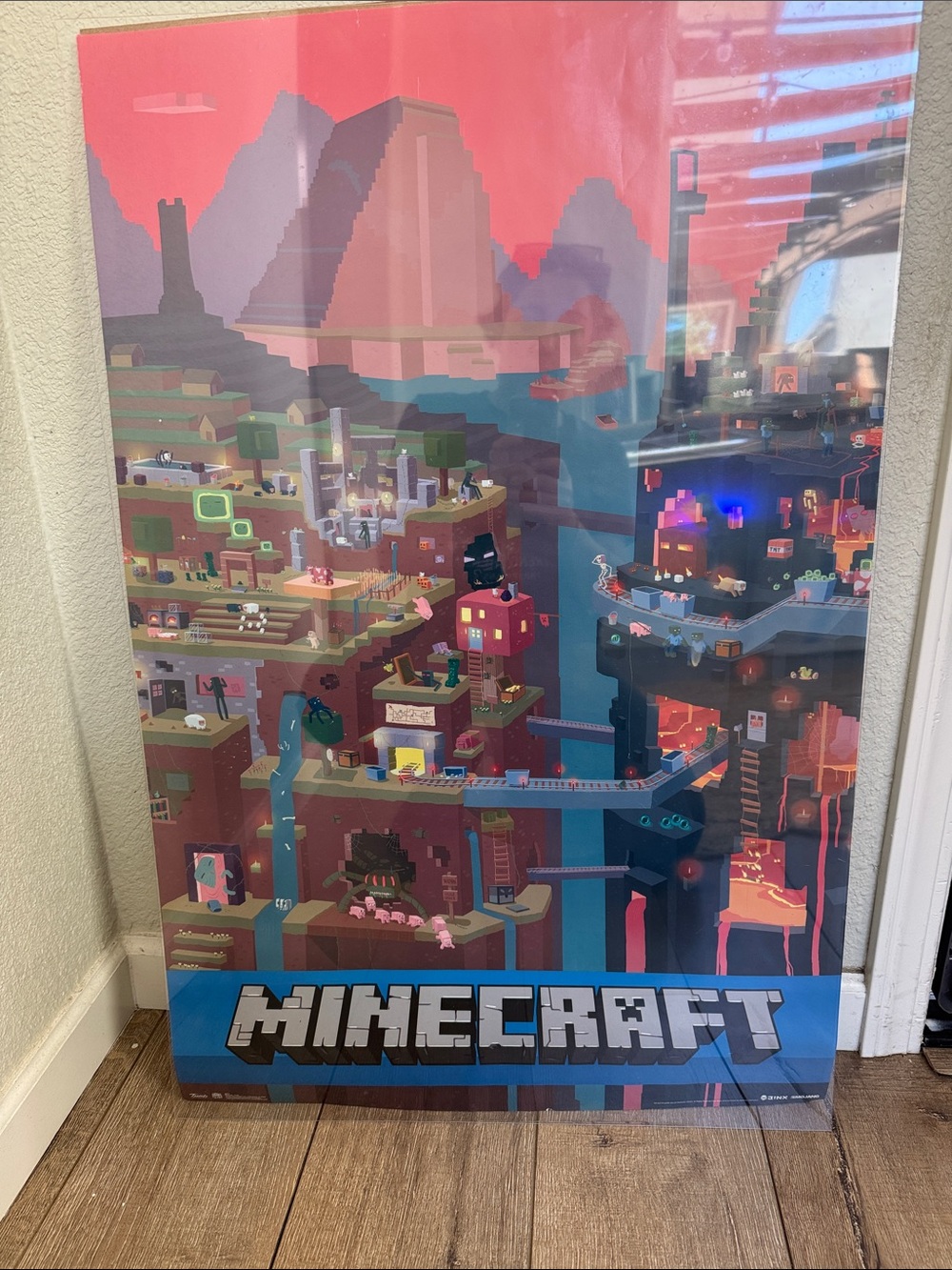 Minecraft Pixel Art Poster - Colorful Game Scene
